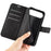 For iPhone Air Stand Case Anti-Scratch Calf Texture Leather Phone Cover - Black - 5