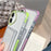 For iPhone 16 Case Card Holder Transparent PC + TPU Reinforced Corners Phone Cover with Wrist Strap - Fluorescent Green - 5