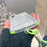 For iPhone 16 Case Card Holder Transparent PC + TPU Reinforced Corners Phone Cover with Wrist Strap - Fluorescent Green - 6
