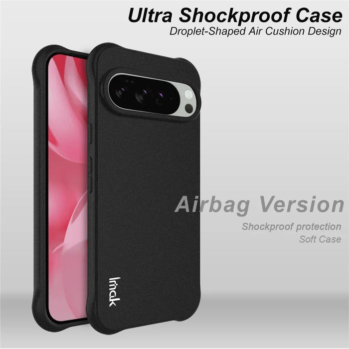 IMAK For Google Pixel 10 / 10 Pro Case TPU Phone Cover Airbag Shockproof Protection - Matte Black - 3