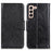 Anti-scratch Phone Case For Samsung Galaxy S23 Nappa Texture Split Leather Magnetic Flip Folio Wallet Stand Protective Phone Cover - Black - 1