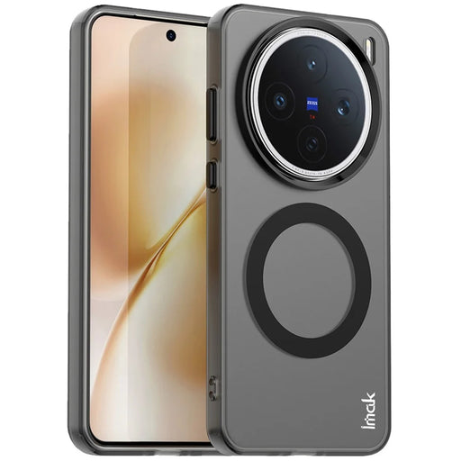 IMAK For vivo X200s 5G Magnetic Case Candy Color Anti Drop TPU + PET Back Cover - Black - 2