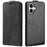 For iPhone 17 Case with Card Slots Vertical Flip Leather Phone Cover - Black - 1