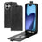 For iPhone 17 Case with Card Slots Vertical Flip Leather Phone Cover - Black - 2
