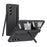 For Samsung Galaxy Z Fold7 5G Case Kickstand PC Phone Back Cover with Stylus and Tempered Glass Film - Black - 2