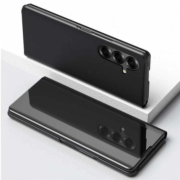 For Samsung Galaxy Z Fold7 5G Flip Leather Cover with Stand Full Body Protective Phone Case - Black - 3