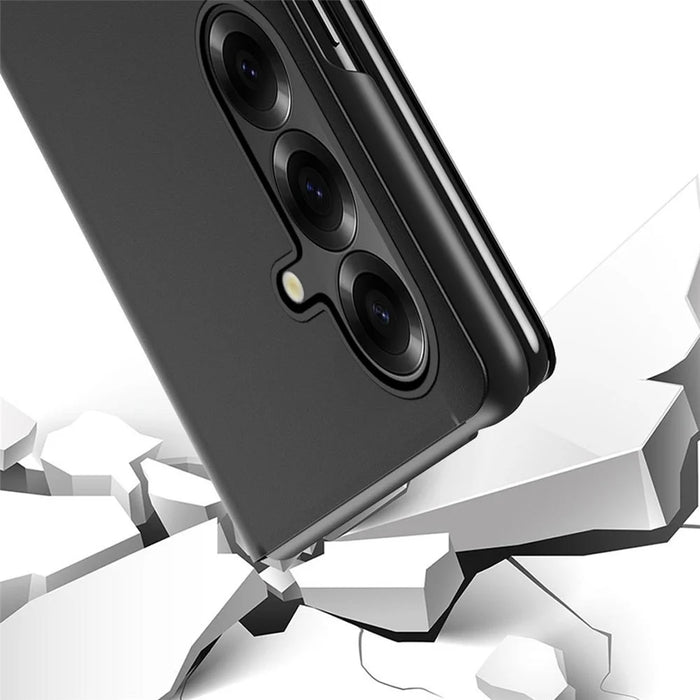 For Samsung Galaxy Z Fold7 5G Flip Leather Cover with Stand Full Body Protective Phone Case - Black - 7