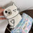 For iPhone 15 Silicone Case Cute White Cat Design Shockproof Phone Back Cover - 5