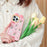 For iPhone 15 Pro Silicone Case Cute 3D Tulip Design Shockproof Phone Back Cover with Lanyard - 3