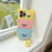 For iPhone 15 Pro Max Silicone Case Cute Three Bears Design Shockproof Phone Back Cover with Charm - 3
