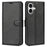 For iPhone 17 Case Litchi Texture Shockproof Leather Wallet Phone Cover - Black - 1