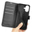 For iPhone 17 Case Litchi Texture Shockproof Leather Wallet Phone Cover - Black - 3