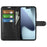 For iPhone 17 Case Litchi Texture Shockproof Leather Wallet Phone Cover - Black - 4