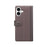 For iPhone 17 Case Genuine Split Leather Phone Cover with Wallet Stand - Brown - 5