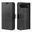 For iPhone Air Case Crazy Horse Texture Stand Leather Phone Cover - Black - 5