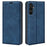 For Samsung Galaxy M16 5G Case Skin Touch Leather Wallet Phone Cover - Blue - 1