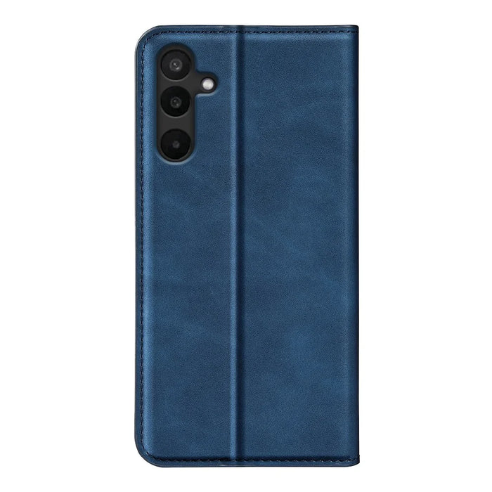 For Samsung Galaxy M16 5G Case Skin Touch Leather Wallet Phone Cover - Blue - 3