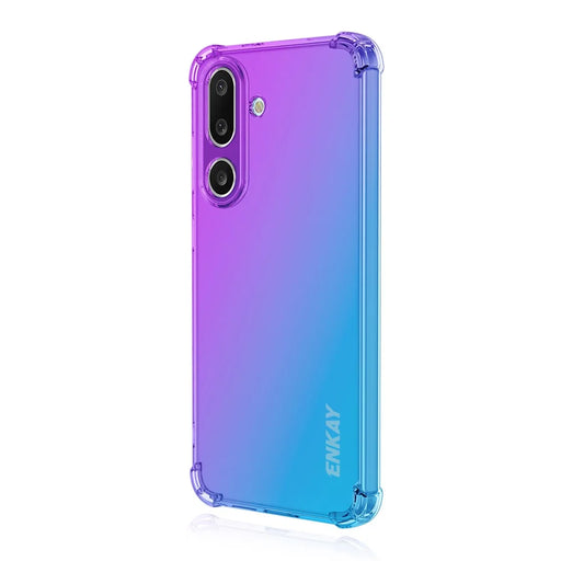 ENKAY For Samsung Galaxy M56 5G TPU Case  Thickened Four Corner Drop-proof Phone Back Cover - Purple / Blue - 1