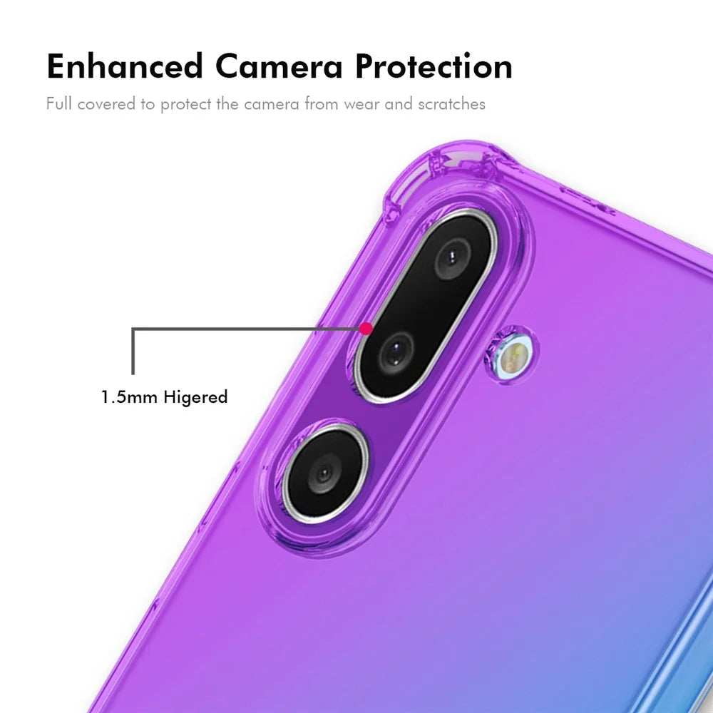 ENKAY For Samsung Galaxy M56 5G TPU Case  Thickened Four Corner Drop-proof Phone Back Cover - Purple / Blue - 4