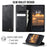 CASEME For iPhone 11 Pro Max Case  033 Series RFID Blocking Wallet Stand Calf Texture Leather Phone Cover - Black - 2