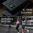 CASEME For iPhone 11 Case  033 Series RFID Blocking Wallet Stand Calf Texture Leather Phone Cover - Black - 6