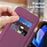 For Google Pixel 10 / 10 Pro Magnetic Case RFID Blocking Card Holder Leather Phone Cover - Dark Purple - 4