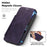 For Google Pixel 10 / 10 Pro Magnetic Case RFID Blocking Card Holder Leather Phone Cover - Dark Purple - 5