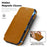 For Google Pixel 10 Pro XL Magnetic Case RFID Blocking Card Holder Leather Phone Cover - Brown - 5