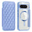 For Google Pixel 10 / 10 Pro Magnetic Case Rhombus PU Leather Phone Cover - Blue - 1