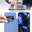 For Google Pixel 10 / 10 Pro Magnetic Case Rhombus PU Leather Phone Cover - Blue - 4
