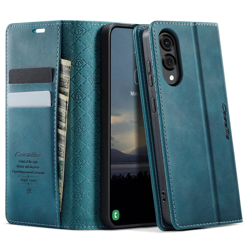 CASEME For Samsung Galaxy S25 Edge Case  033 Series RFID Blocking Wallet Stand Calf Texture Leather Phone Cover - Green - 1