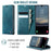 CASEME For Samsung Galaxy A12 Case  033 Series RFID Blocking Wallet Stand Calf Texture Leather Phone Cover - Green - 2