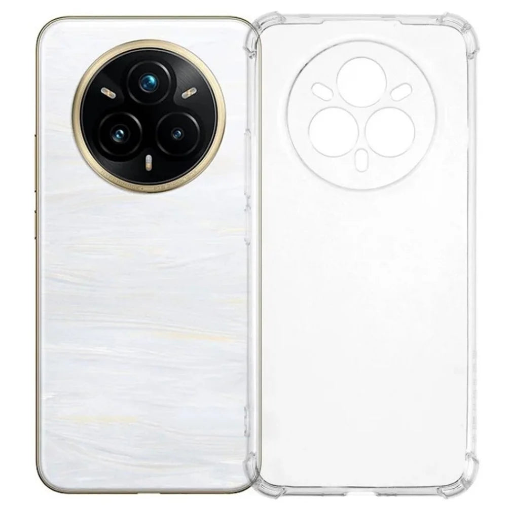 WANLONFENG For Realme 14 Pro+ 5G TPU Case  WL3 Series 1.5mm Phone Cover with 2Pcs Tempered Glass Films - Transparent - 3