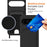 For Google Pixel 10 Pro Case Liquid Silicone Card Holder Back Phone Cover with Lanyard - Black - 5