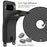 For Google Pixel 10 Pro Case Liquid Silicone Card Holder Back Phone Cover with Lanyard - Black - 7