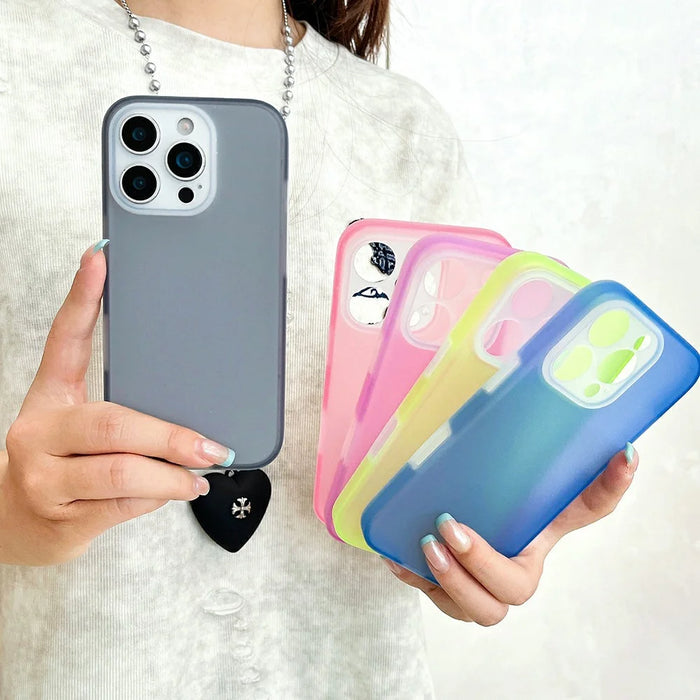 For iPhone 16 Pro Case Slim Silicone Phone Back Cover Anti-Fingerprint - Pink - 5