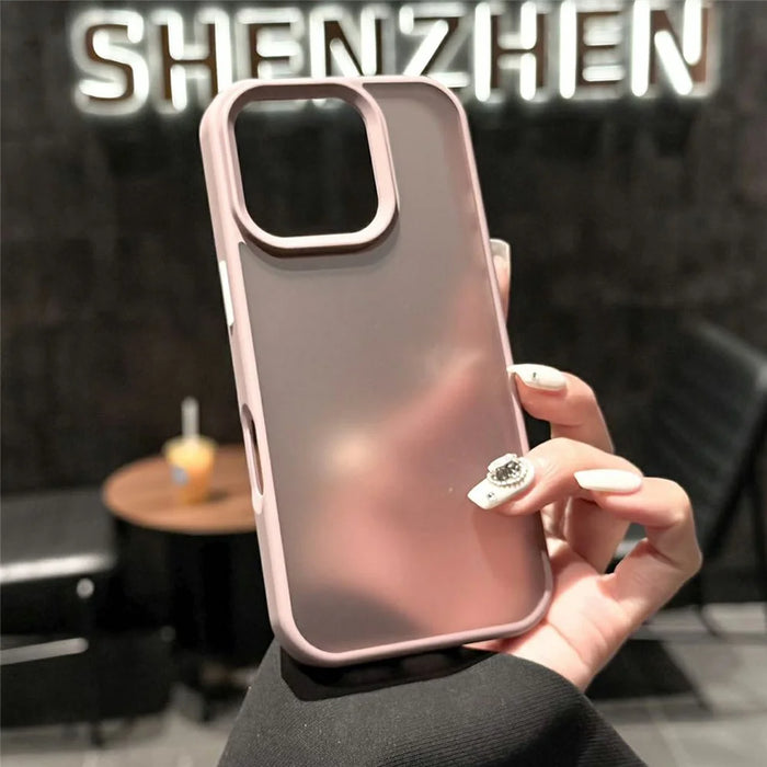 For iPhone 16 Pro Case Skin Touch TPU + PC Phone Back Cover Independent Button - 2