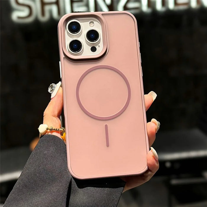 For iPhone 16 Pro Case Compatible with MagSafe Skin Touch TPU PC Phone Back Cover - 1