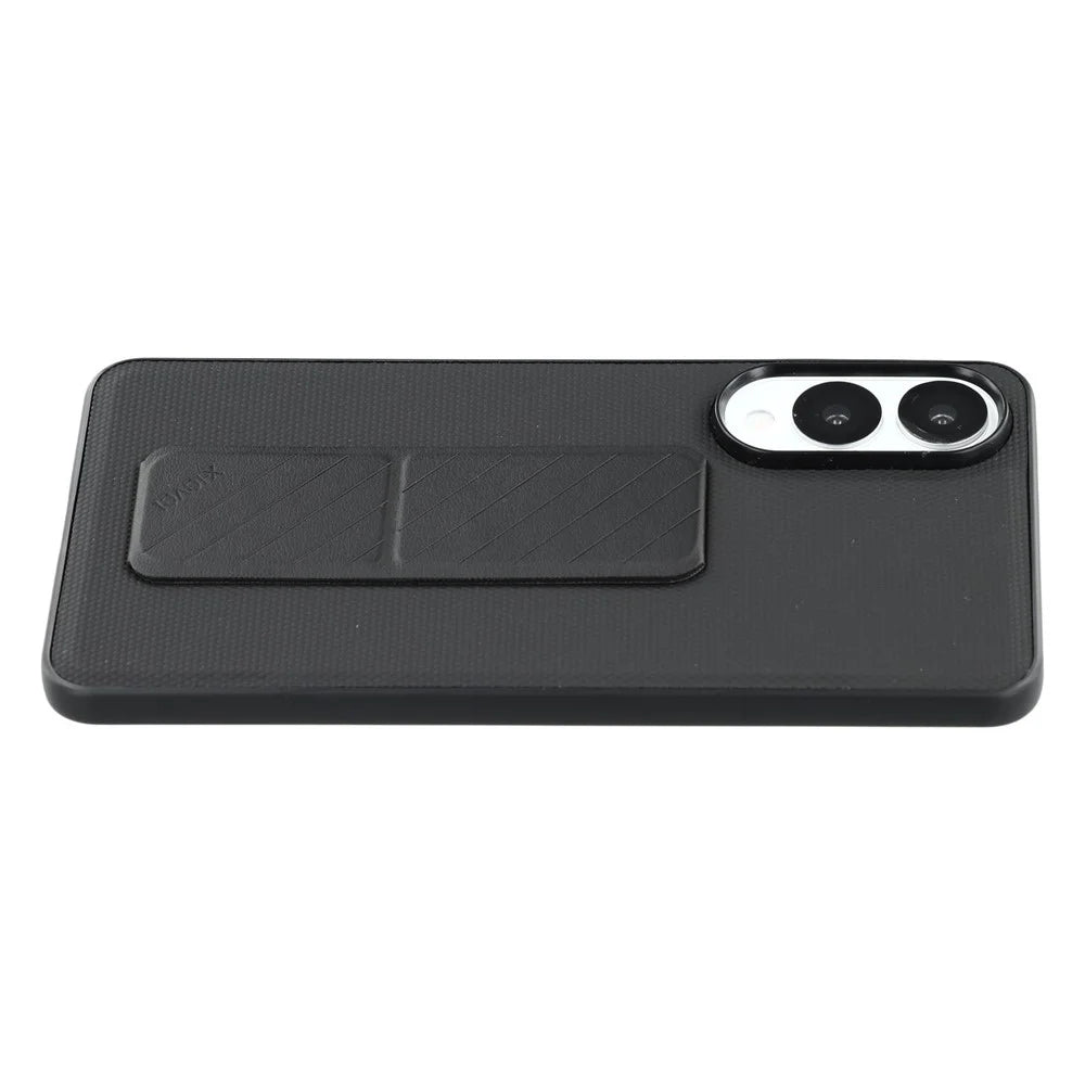 X-LEVEL For Samsung Galaxy S25 Edge Case with Kickstand TPU + PU Phone Back Cover Shockproof - Black - 3