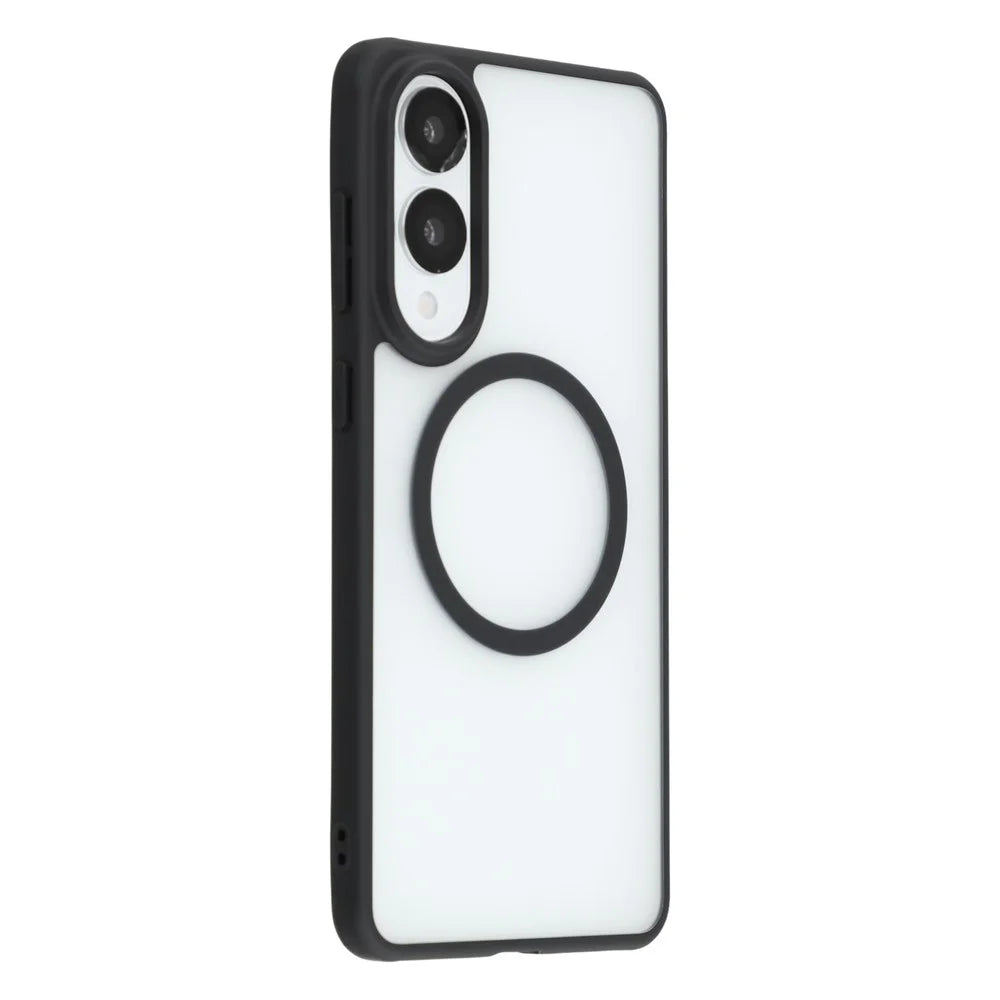 X-LEVEL For Samsung Galaxy S25 Edge Magnetic Case PC + TPU Matte Anti Drop Cell Phone Cover - Black - 1