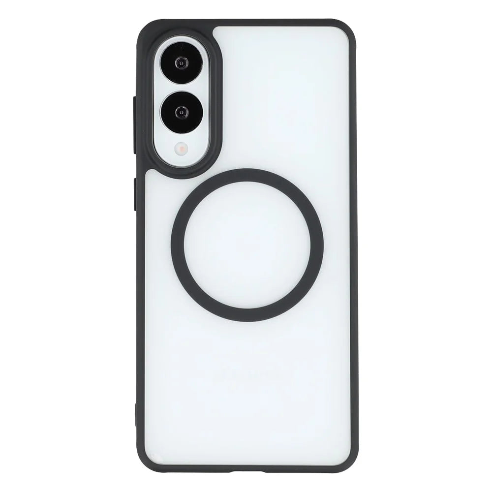 X-LEVEL For Samsung Galaxy S25 Edge Magnetic Case PC + TPU Matte Anti Drop Cell Phone Cover - Black - 3