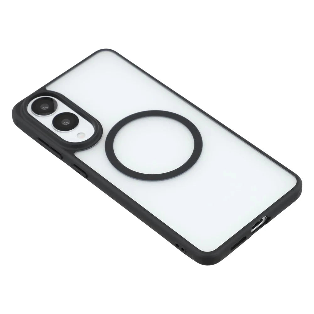 X-LEVEL For Samsung Galaxy S25 Edge Magnetic Case PC + TPU Matte Anti Drop Cell Phone Cover - Black - 4