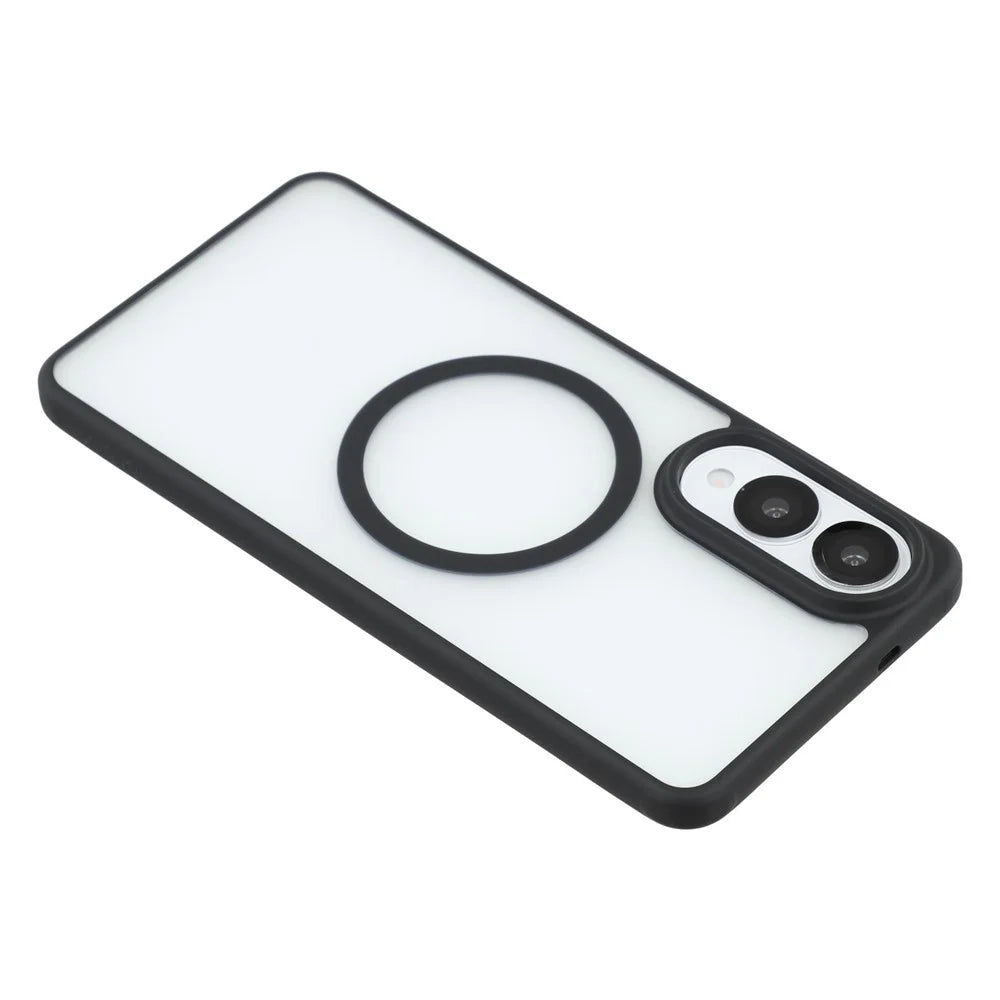 X-LEVEL For Samsung Galaxy S25 Edge Magnetic Case PC + TPU Matte Anti Drop Cell Phone Cover - Black - 5
