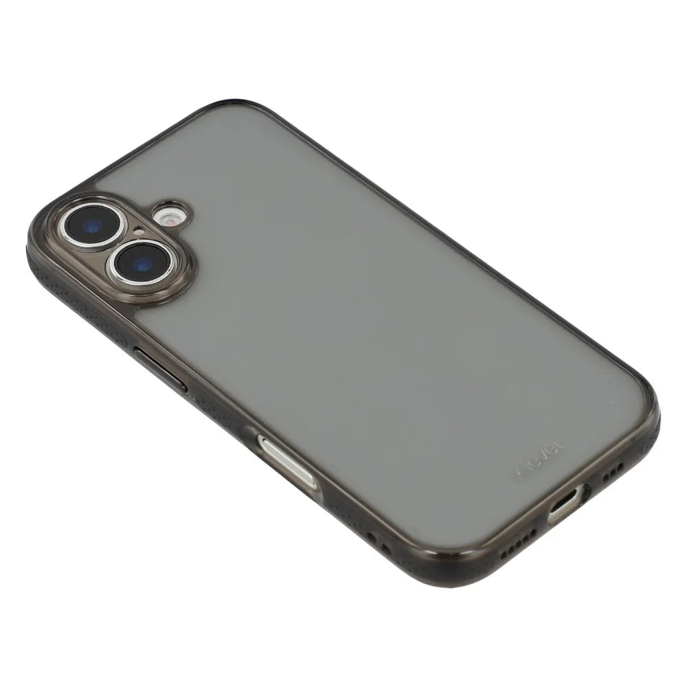 X-LEVEL For iPhone 16 Case PC + TPU Translucent Phone Back Cover - Transparent Black - 6