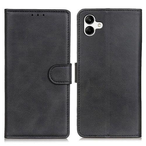For Samsung Galaxy A08 5G / A08 4G / A07 5G / A07 4G / A06 5G / A06 4G Case Cowhide Texture Leather Wallet Stand Phone Cover - Black - 1