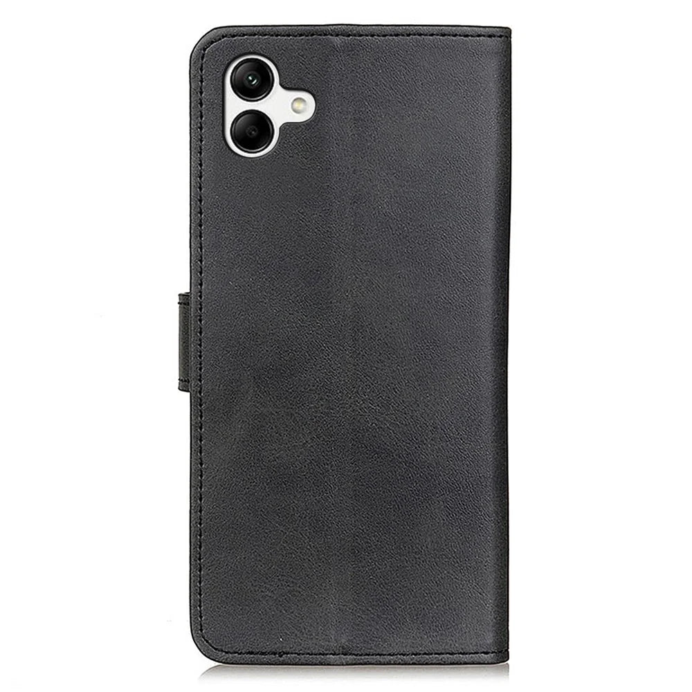For Samsung Galaxy A08 5G / A08 4G / A07 5G / A07 4G / A06 5G / A06 4G Case Cowhide Texture Leather Wallet Stand Phone Cover - Black - 7