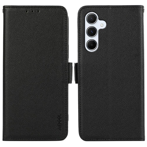 ABEEL For Samsung Galaxy A18 5G / A18 4G / A17 5G / A17 4G / A26 5G Case Litchi Texture Leather RFID Blocking Phone Cover - Black - 1