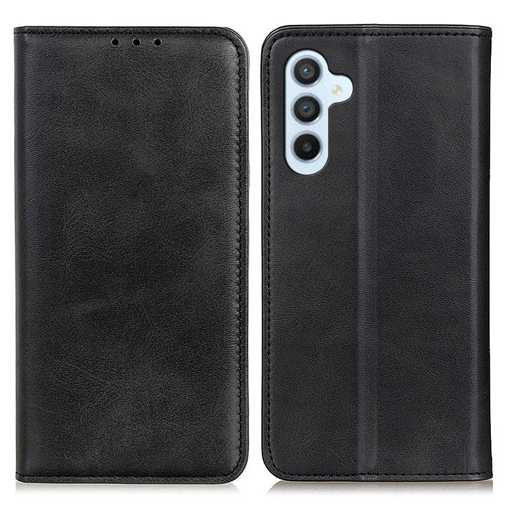 For Samsung Galaxy A18 5G / A18 4G / A17 5G / A17 4G / A26 5G Case Split Leather Flip Wallet Phone Cover - Black - 1