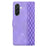 For Samsung Galaxy A16 5G  /  4G Leather Case Imprinted Checkered Pattern Wallet Stand Flip Phone Cover - Purple - 5