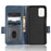 For Nokia G60 5G Imprinted Triangle Pattern PU Leather Stand Case Magnetic Closure Shockproof Phone Wallet Cover with Hand Strap - Blue - 4